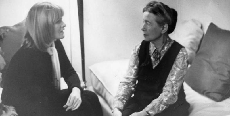 Alice Schwarzer et Simone de Beauvoir en 1971 à Paris